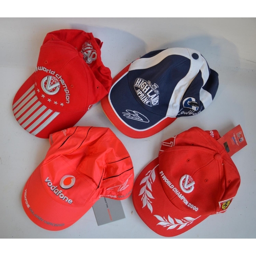 180 - Eleven Formula 1 official hats to include Monaco, World Champion, Michael Schumacher etc.