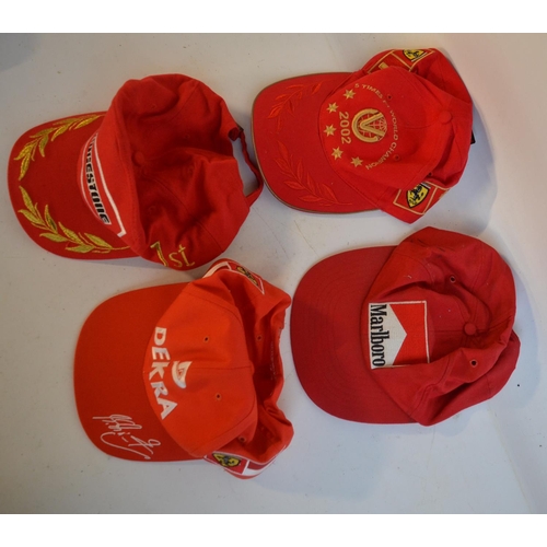 180 - Eleven Formula 1 official hats to include Monaco, World Champion, Michael Schumacher etc.