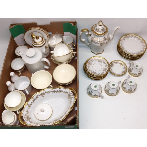 290 - Collection of white and gold teaware, incl. Weimar Porzellan (qty)