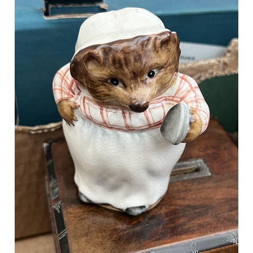 336 - Various ceramics  and collectables incl. Beswick Mrs Tiggy Winkle, album of postcards, album of stam... 