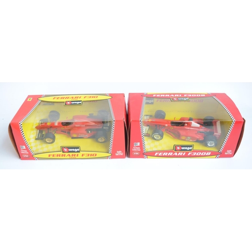 157 - Five 1/24 scale Ferrari Formula 1 racing cars to include F300 1998, F310B etc. All models in mint co... 