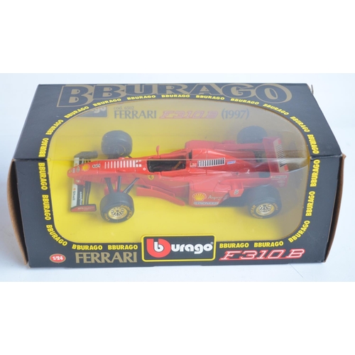 157 - Five 1/24 scale Ferrari Formula 1 racing cars to include F300 1998, F310B etc. All models in mint co... 