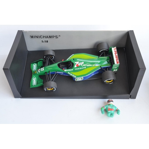 164 - Two 1/18 scale diecast Michael Schumacher Formula 1 racing car models to include Minichamps 100 9100... 