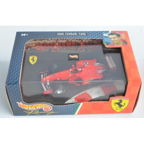 170 - Collection of 8 diecast model racing car models in 1/43 and 1/87 scales to include 1/43 Hot Wheel Ra... 