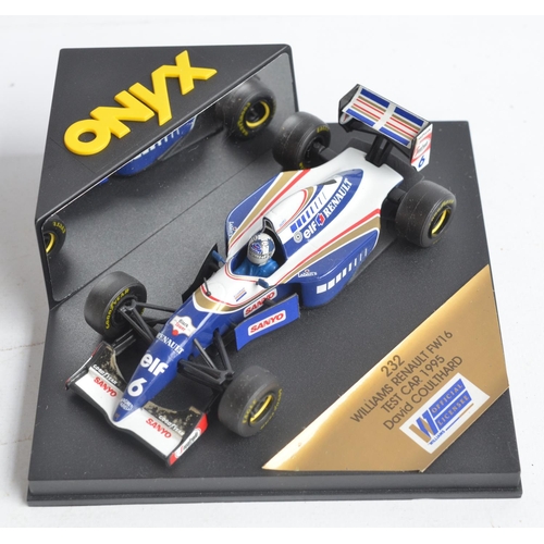 171 - Collection of plastic and diecast David Coulthard themed Formula 1 racing car models to include 2 Au... 