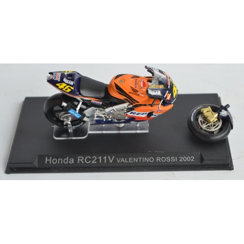 174 - Collection of diecast racing motorbike models, various scales and manufacturers to include 3x Valent... 