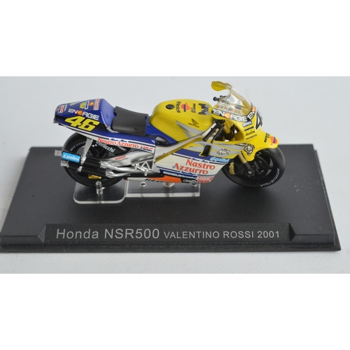 174 - Collection of diecast racing motorbike models, various scales and manufacturers to include 3x Valent... 