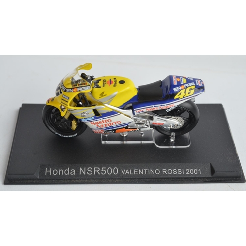 174 - Collection of diecast racing motorbike models, various scales and manufacturers to include 3x Valent... 