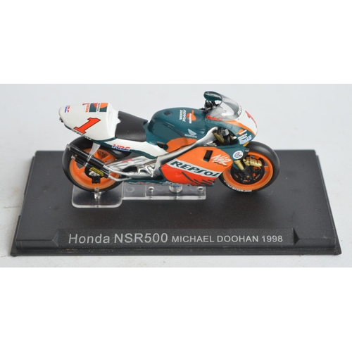 174 - Collection of diecast racing motorbike models, various scales and manufacturers to include 3x Valent... 