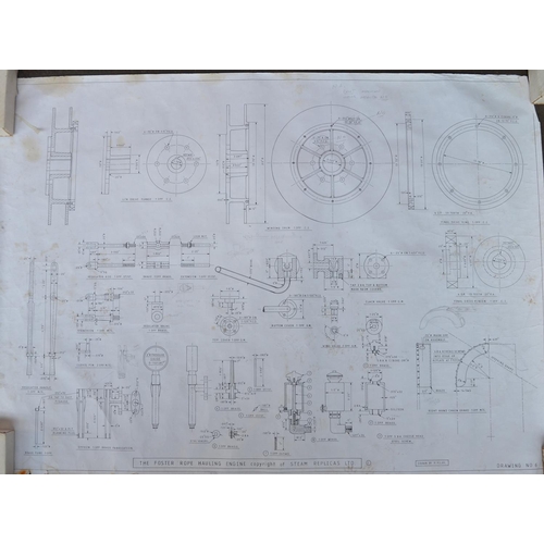 184 - Collection of engineering drawings for the Foster Rope Hauling engine, copyright Steam Replicas Ltd ... 
