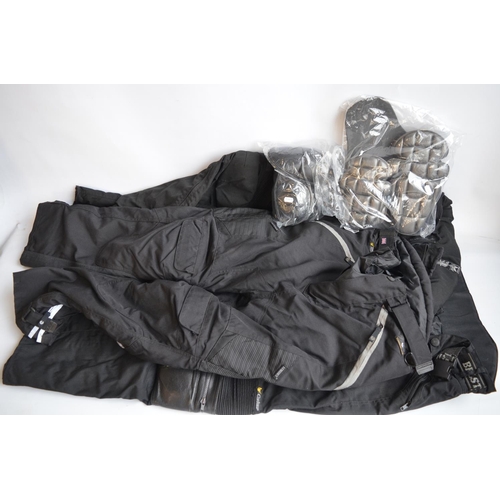 192 - Three pairs of bikers trousers to include Belstaff Cordura Stormshield XL with armour, another pair ... 