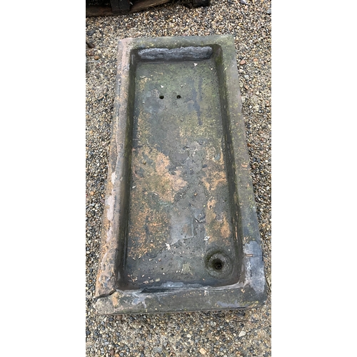 1277 - Large stone butlers sink 118 x 54, height approximately 17cm