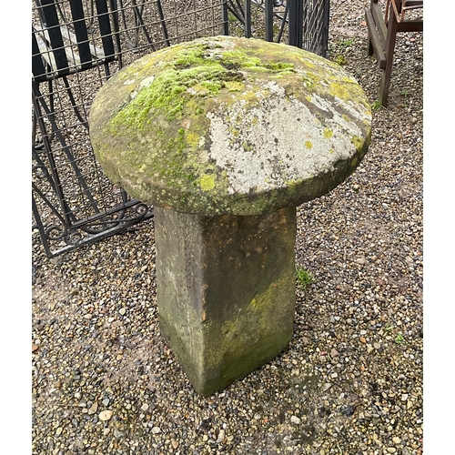 1284 - A Sandstone staddle stone, height 76cm