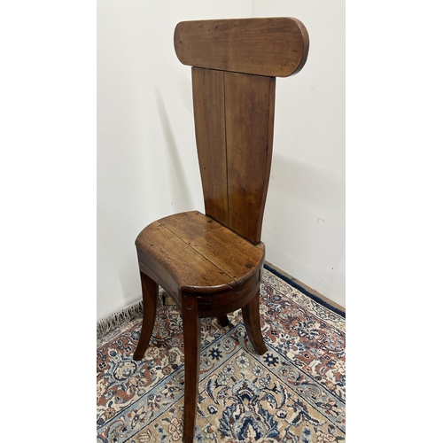 485 - Victorian Country made Childs correction type chair on curved supports and an Edwardian ebonised nur... 