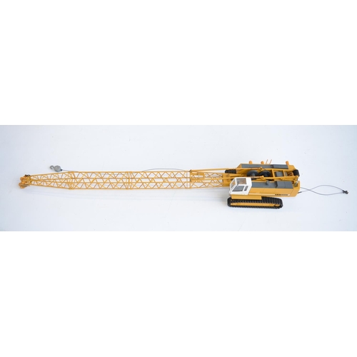 416 - Boxed Conrad 1/50 scale Liebherr HS 843 HD Litronic Hydraulic Crawler Crane (Model No 2723) in excel... 