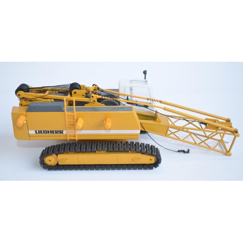 416 - Boxed Conrad 1/50 scale Liebherr HS 843 HD Litronic Hydraulic Crawler Crane (Model No 2723) in excel... 