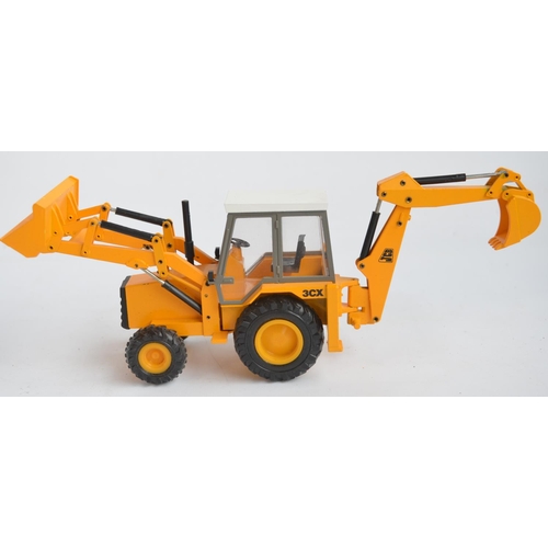 420 - Joal 1/35 diecast JCB 50 Years Commemorative set with 4CX Backhoe Loader and Farm Trailer with mould... 