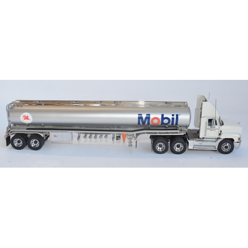 423 - Franklin Mint 1/43 scale Ultimate Mobil Tanker with 40ft tanker and Mack CH 600 Tractor. Model in ne... 