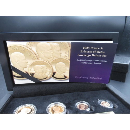 172 - Hattons of London Sovereign Deluxe Set, including sovereign, half sovereign, quarter sovereign, one ... 