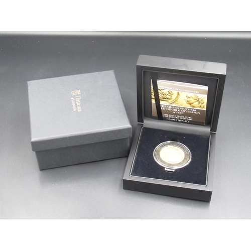 175 - Hattons of London 'The Queen Victoria Double Sovereign', 1887, boxed with certificate of authenticit... 