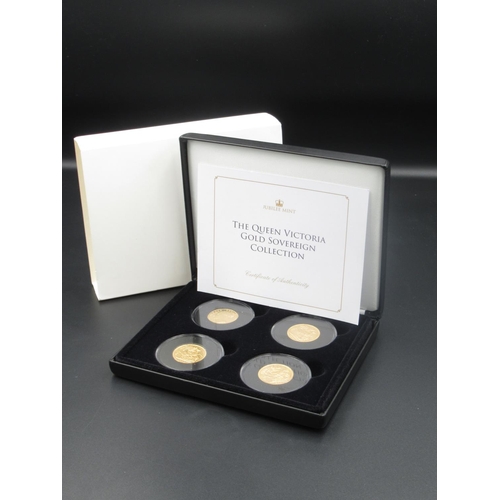 Jubilee Mint The Queen Victoria Gold Sovereign Collection, including 1879, 1887, 1893, 1899, limited edition presentation no.295, boxed with certificate of authenticity