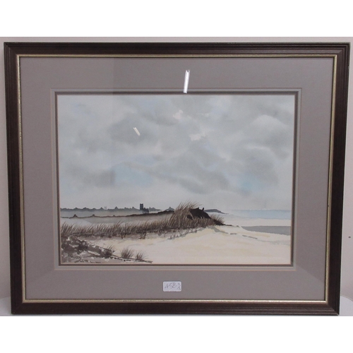 458 - A.P. Best (British C20th); 'Sand Dunes Norfolk Coast' watercolour, signed and dated '89' and two sim... 