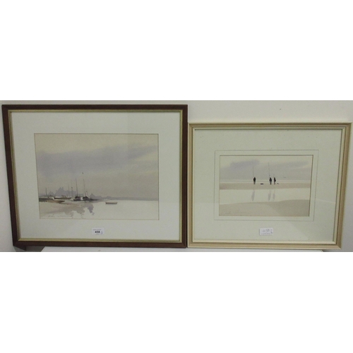 458 - A.P. Best (British C20th); 'Sand Dunes Norfolk Coast' watercolour, signed and dated '89' and two sim... 