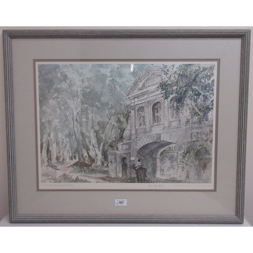 467 - After Sir William Russell Flint (1880-1969); 'Flowers in the Cloister' ltd.ed colour print, 385/580,... 