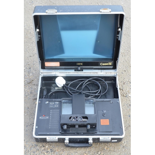 1307 - Vintage Case IV portable microfiche reader, a ships stern navigation light from Ahlemann & Schlatter... 