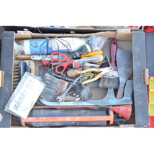 1309 - Collection of mostly previously used tools and workshop items to include a Black & Decker cordless d... 