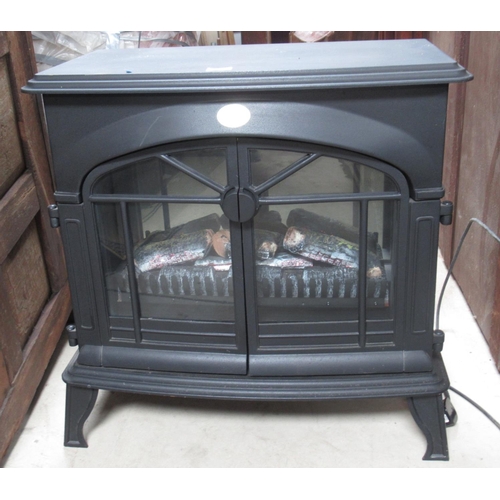 430 - Berry log burner effect electric heater, W79cm D42cm H68cm