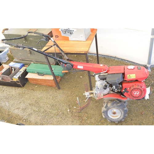 1345 - Honda F510 double wheeled petrol powered tiller/rotavator with rotavator blades