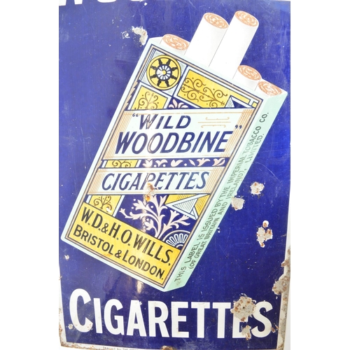 122 - Enamel steel plate advertising sign for Wild Woodbine Cigarettes, 91.4x45.5cm