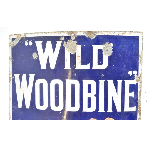 122 - Enamel steel plate advertising sign for Wild Woodbine Cigarettes, 91.4x45.5cm