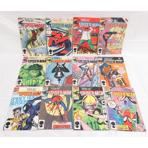 308 - Marvels Spiderman - large mixed collection of Spiderman comics to include: Web of Spider-Man (1985-1... 