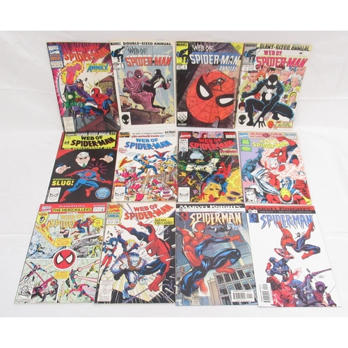 308 - Marvels Spiderman - large mixed collection of Spiderman comics to include: Web of Spider-Man (1985-1... 