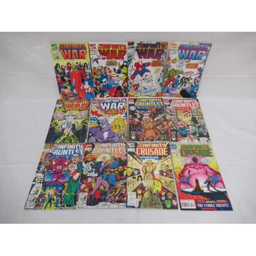 321 - Assorted collection of Marvel comics relating to Infinity Gauntlet, Thanos, Vision, Scarlet Witch, C... 