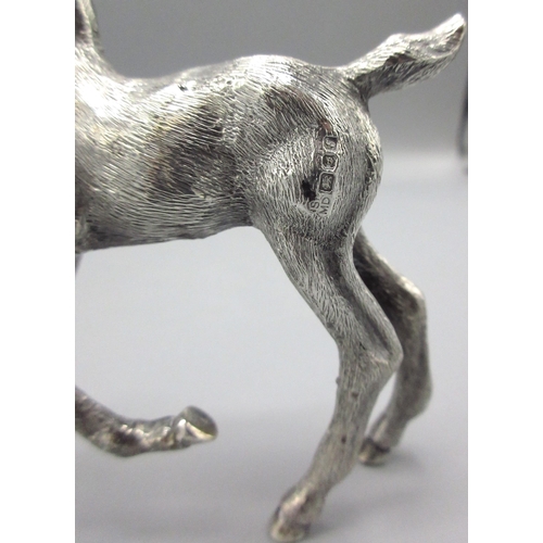 1071 - Elizabeth II silver model of a foal, by S M D Castings, London 1973, H9cm 4.9ozt