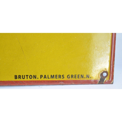 222 - Enamel steel plate advertising sign for Shellubrication Service, 101.8x38.2cm