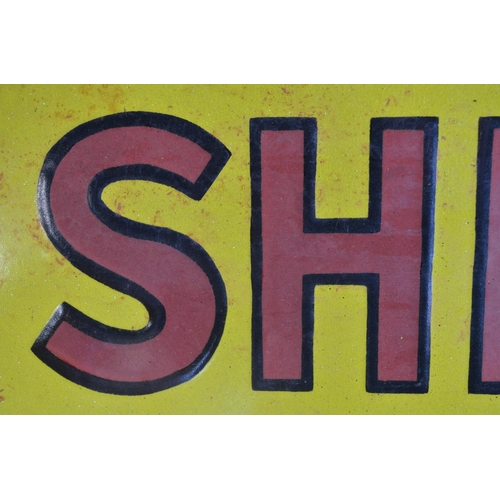 222 - Enamel steel plate advertising sign for Shellubrication Service, 101.8x38.2cm