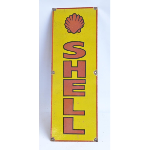 223 - Enamel steel plate advertising sign for Shell, 30.5x89cm