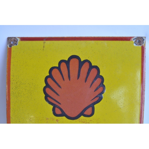 223 - Enamel steel plate advertising sign for Shell, 30.5x89cm