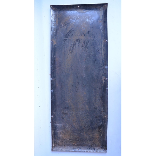 226 - Bulged enamel steel plate advertising sign for Dunlop, 106.7x40.5cm