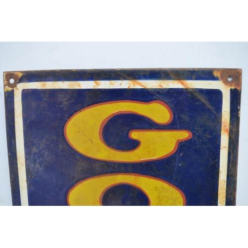 229 - Enamel steel plate advertising sign for Goodyear Tyres, 91.5x28cm