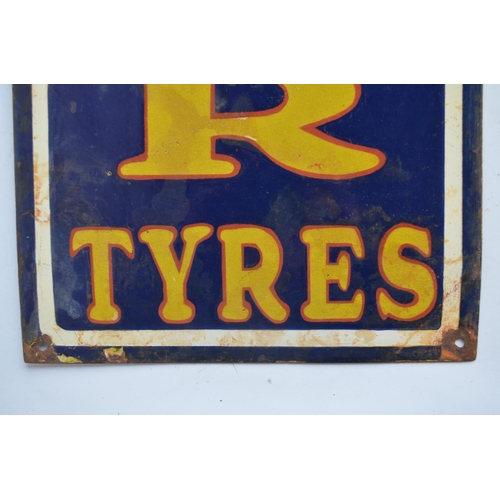 229 - Enamel steel plate advertising sign for Goodyear Tyres, 91.5x28cm