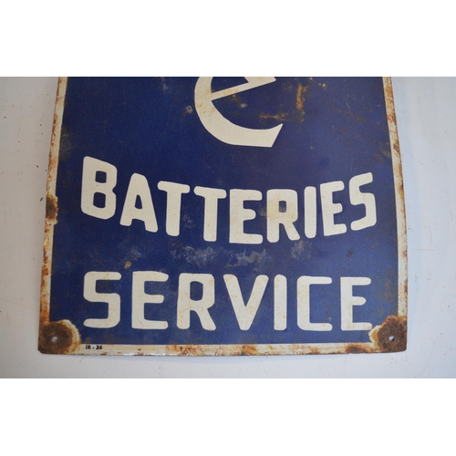 234 - Enamel steel plate advertising sign for Exide Batteries, 89x33.2cm