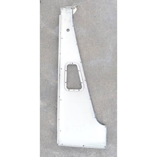 241 - Collection of aluminium Land Rover Defender front body panels to include left and right wings, 2x le... 