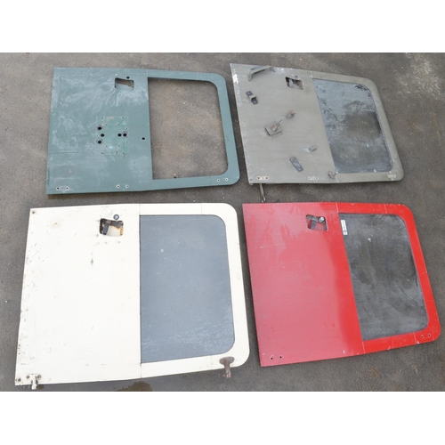 244 - Four aluminium Land Rover Defender rear doors