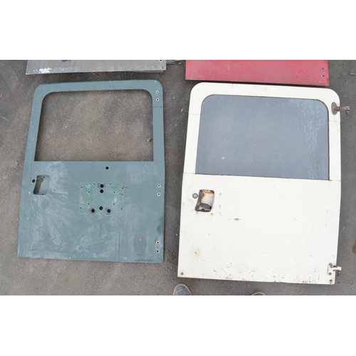 244 - Four aluminium Land Rover Defender rear doors