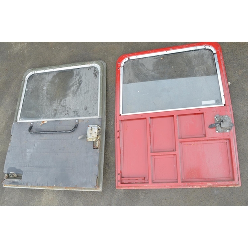 244 - Four aluminium Land Rover Defender rear doors